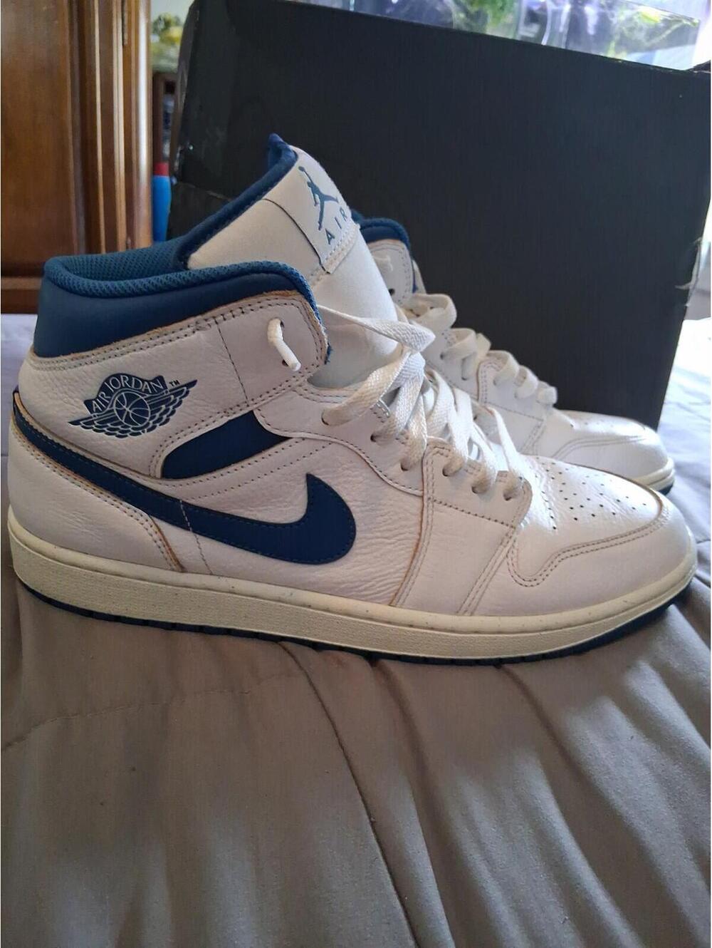 Size 12- Air Jordan 1 Mid Industrial Blue